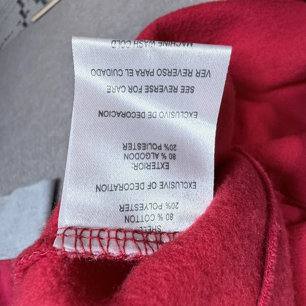 NFL San Francisco 49ers Quarter Zip Sweatshirt Red Gray Pullover Large